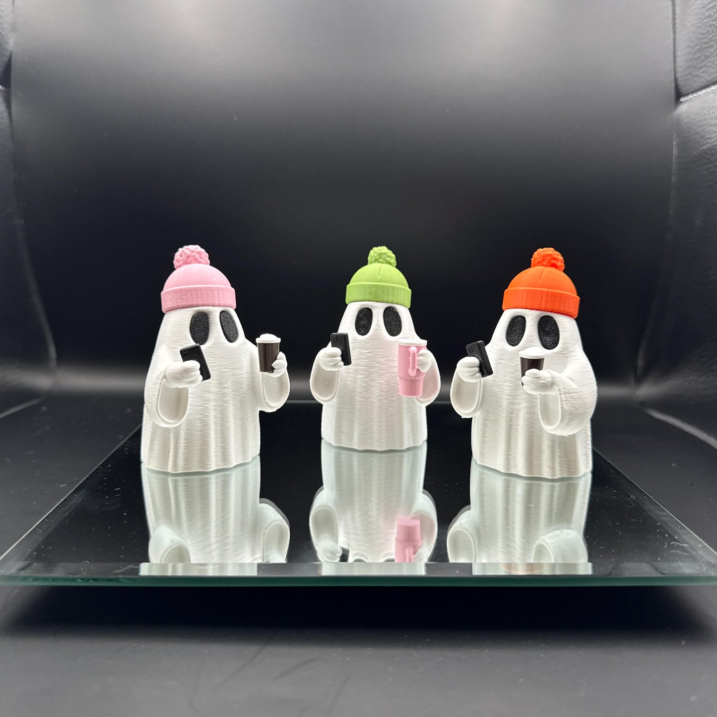 Hipster Ghost with Beanie - Funny Halloween Decor 3D Printed