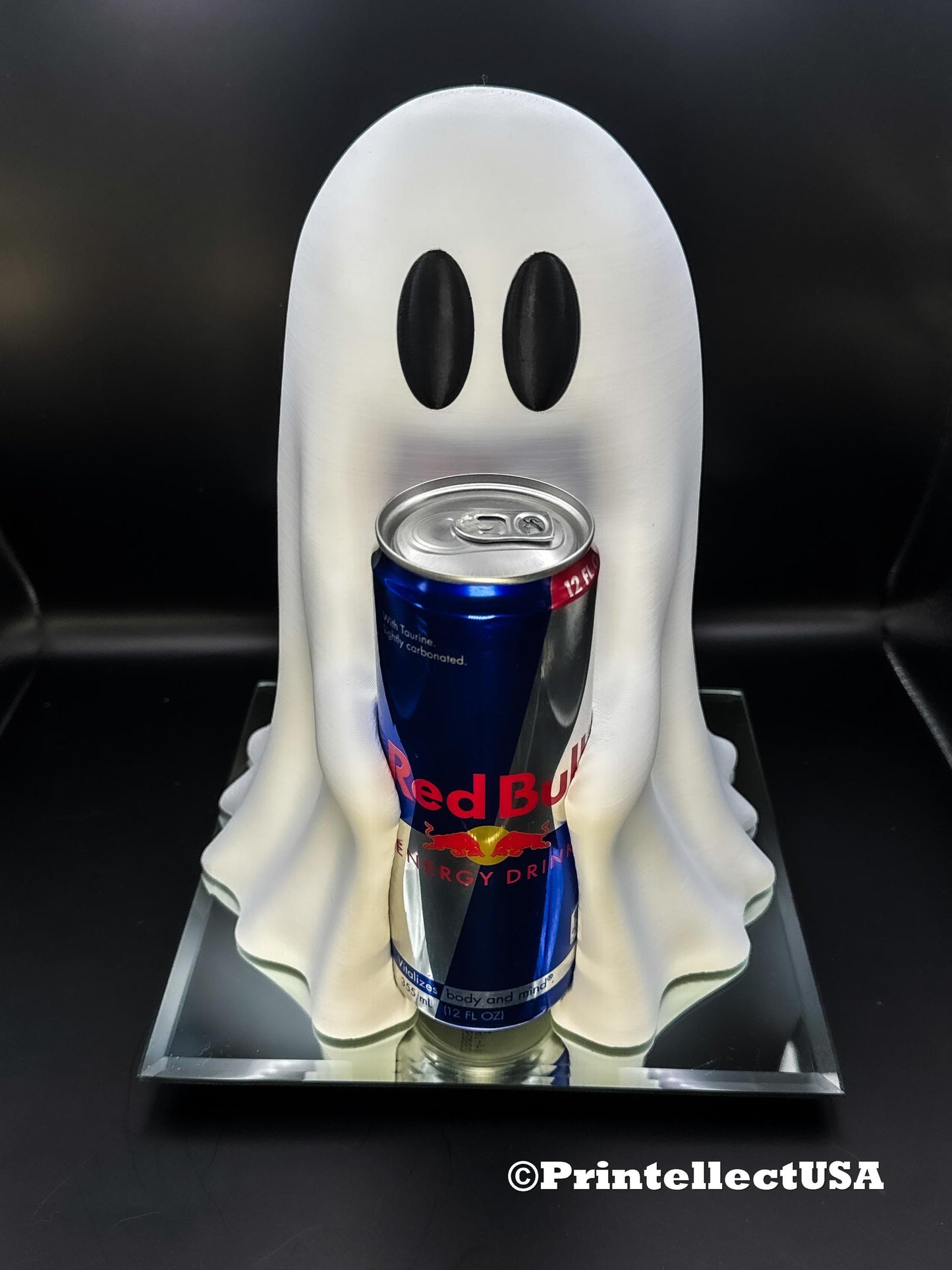 Ghost Energy Drink Can Holder: Spooky Halloween Decor 3D Printed