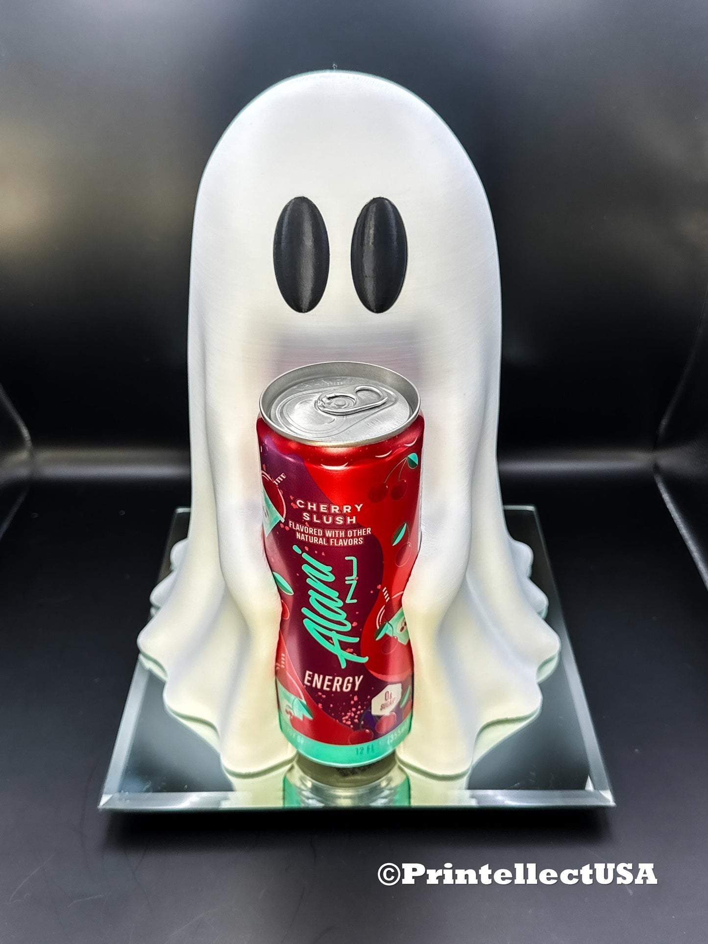 Ghost Energy Drink Can Holder: Spooky Halloween Decor 3D Printed