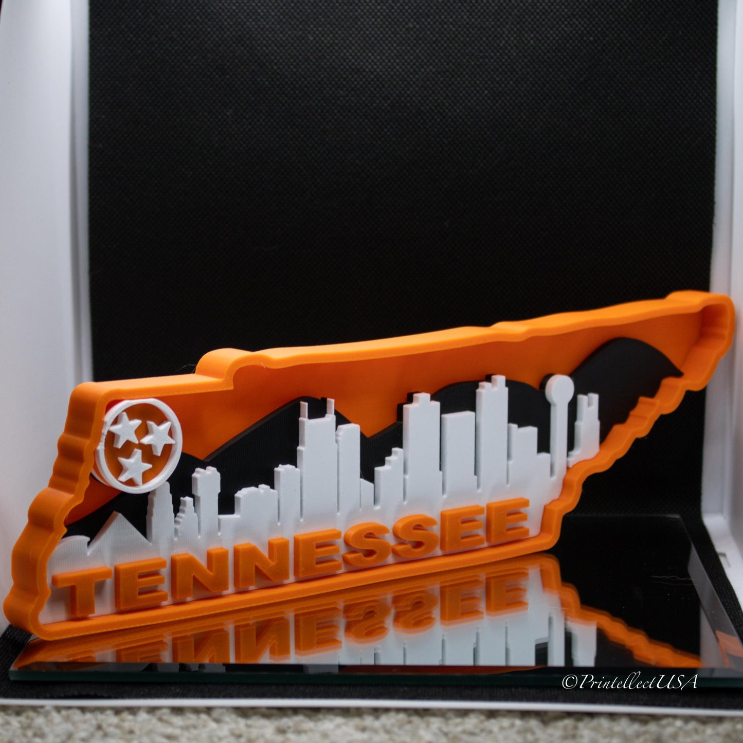 Tennessee Skyline Desk Sign: Memphis, Nashville, Knoxville 3D Printed