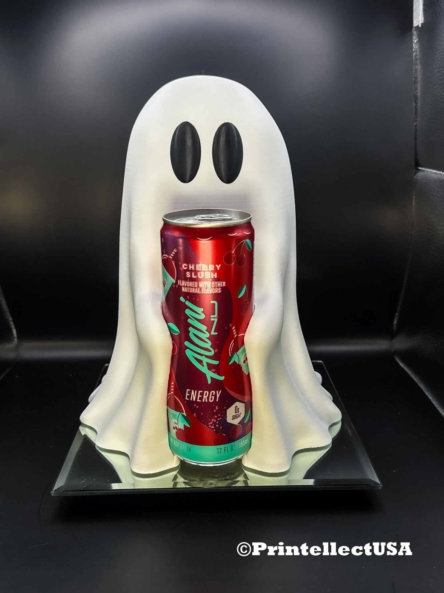Ghost Energy Drink Can Holder: Spooky Halloween Decor 3D Printed