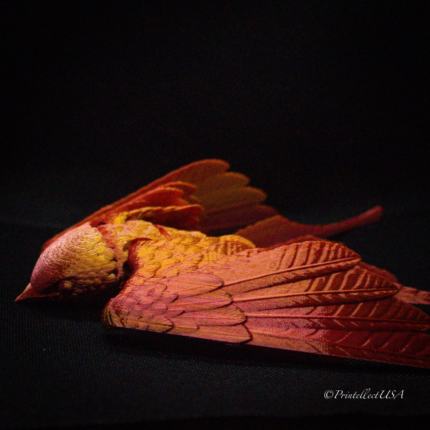 Articulating 3D-Printed Bird / Moveable Sparrow Desk Decor & Fidget Toy