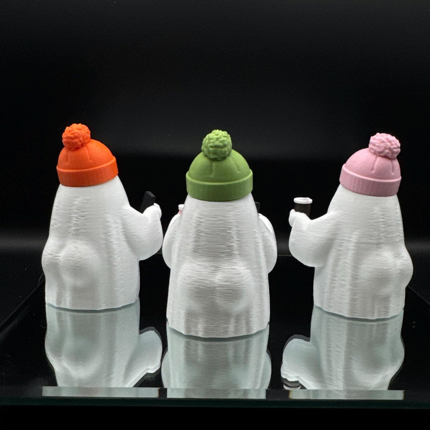 Hipster Ghost with Beanie - Funny Halloween Decor 3D Printed