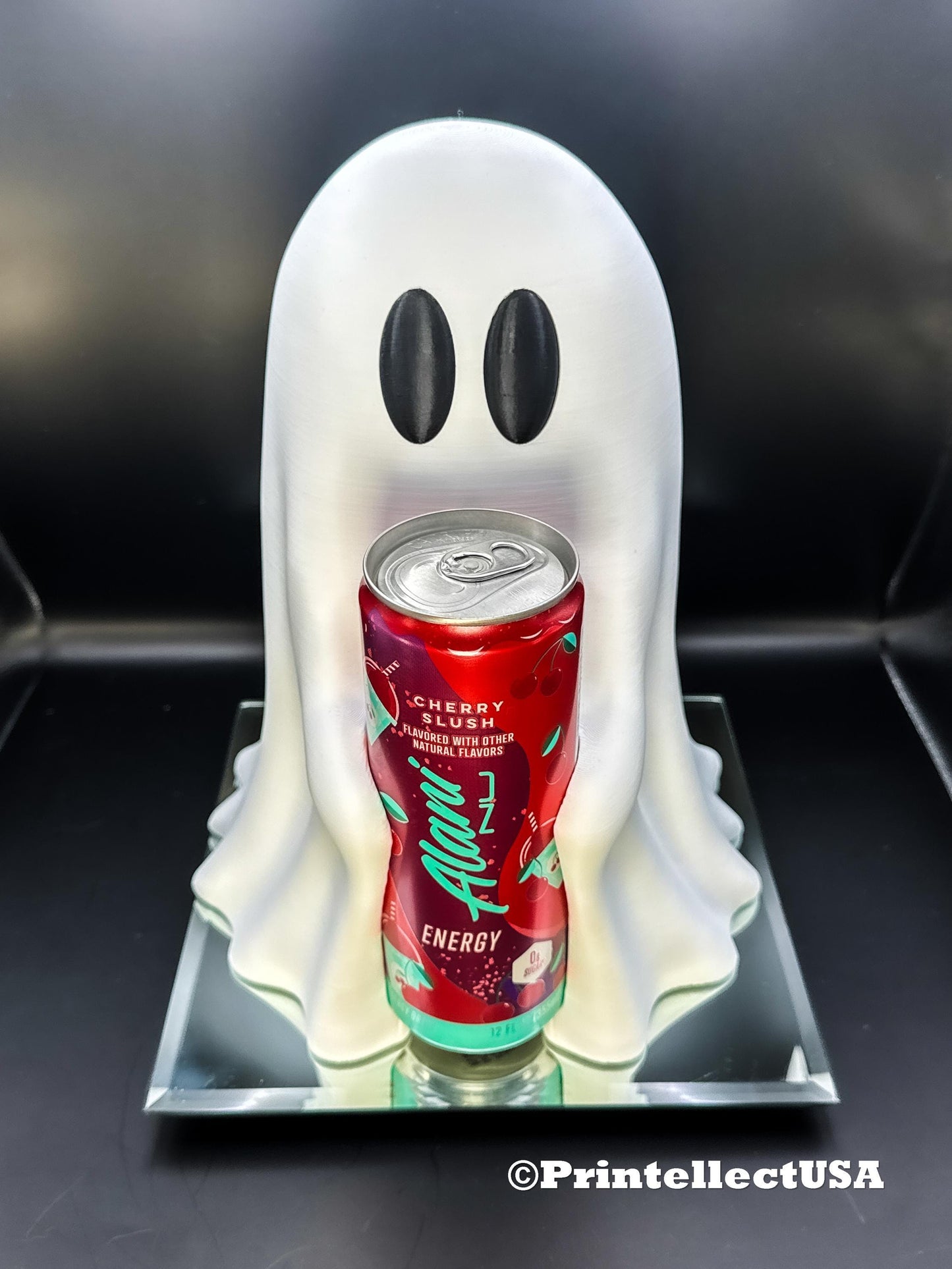 Ghost Energy Drink Can Holder: Spooky Halloween Decor 3D Printed