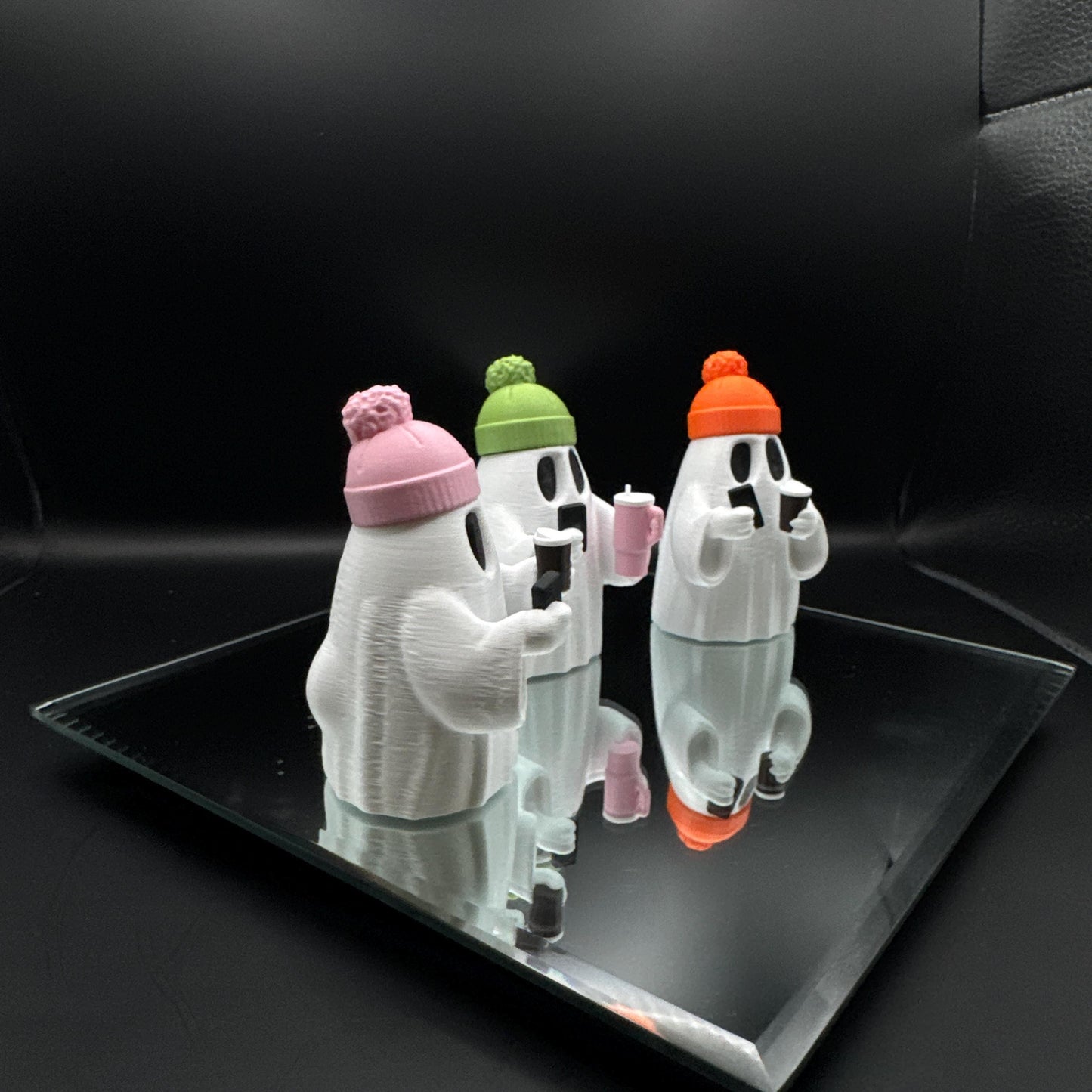 Hipster Ghost with Beanie - Funny Halloween Decor 3D Printed